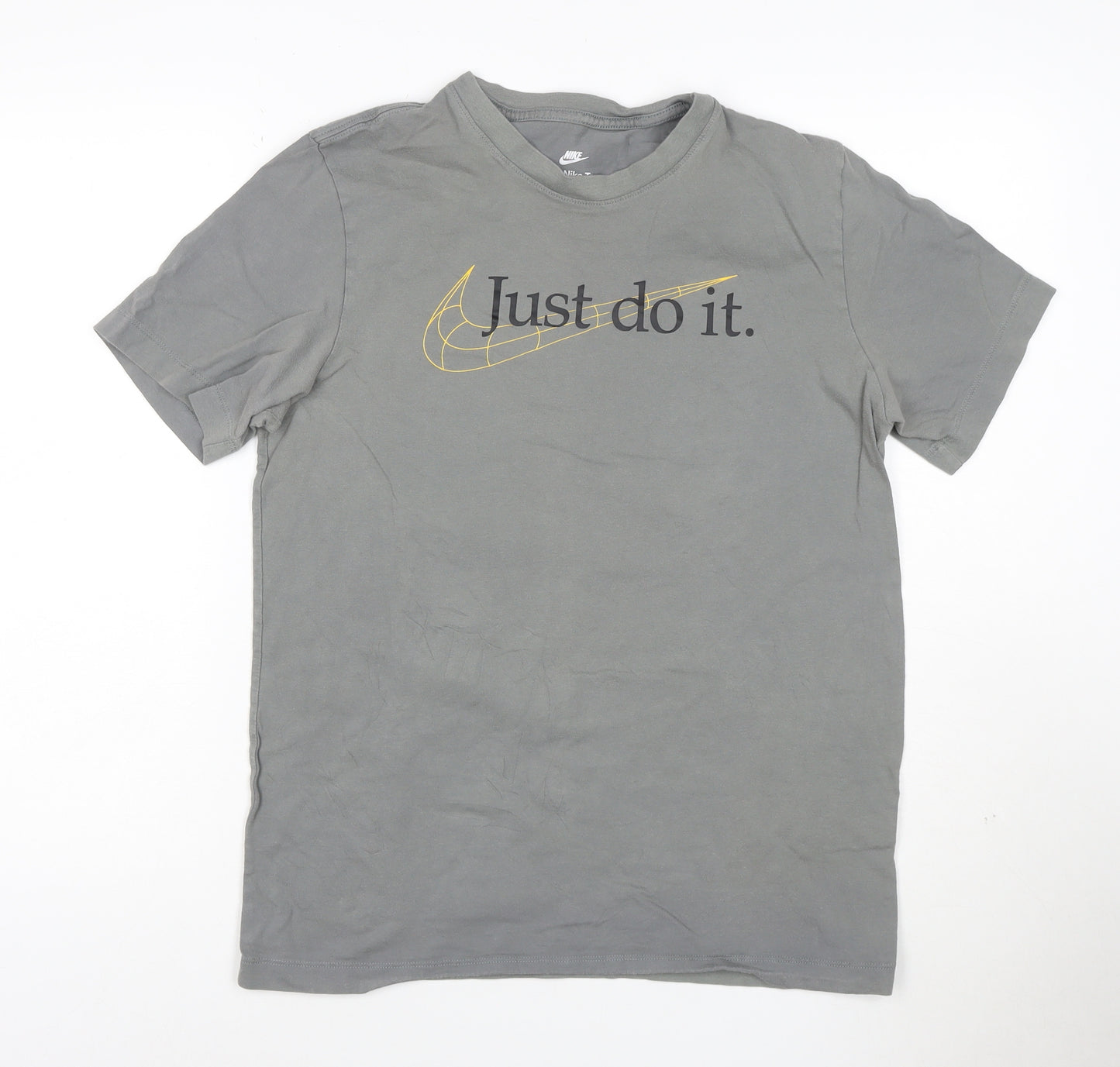 Nike Mens Grey Just Do It Graphic Short Sleeve Cotton T-Shirt M