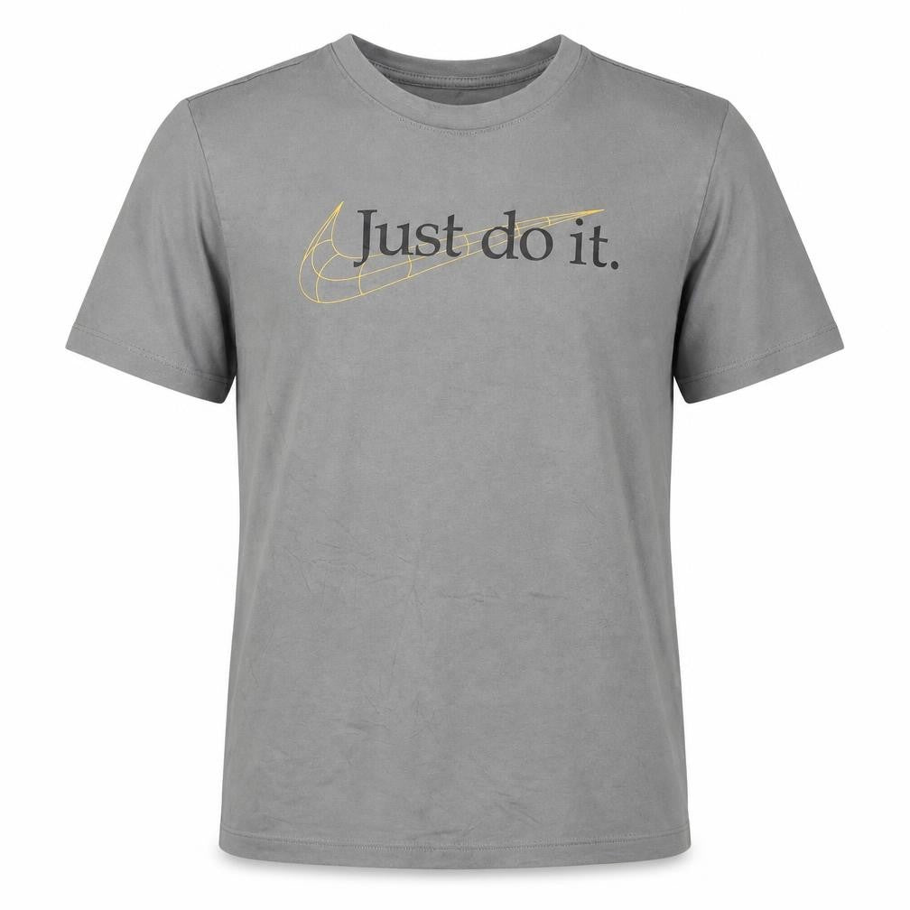 Nike Mens Grey Just Do It Graphic Short Sleeve Cotton T-Shirt M