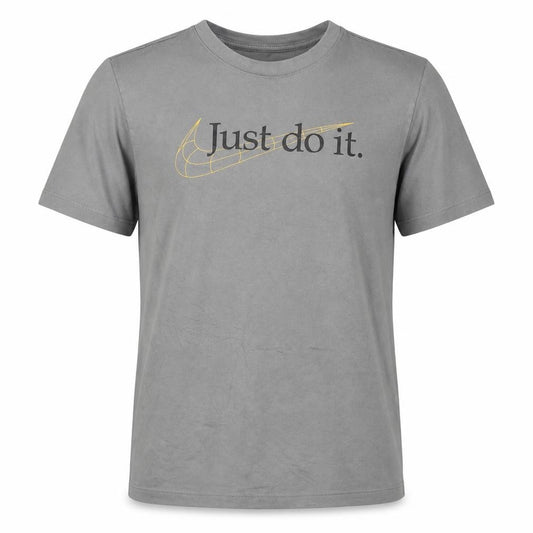 Nike Mens Grey Just Do It Graphic Short Sleeve Cotton T-Shirt M