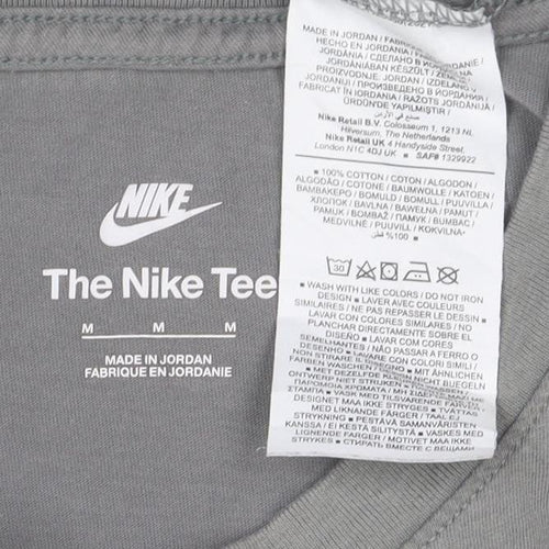 Nike Mens Grey Just Do It Graphic Short Sleeve Cotton T-Shirt M
