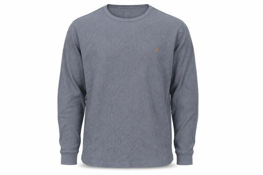 Farah Men's Blue Cotton Long Sleeve Crew Neck Pullover Sweatshirt M