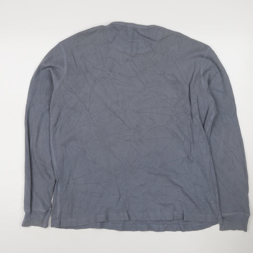 Farah Men's Blue Cotton Long Sleeve Crew Neck Pullover Sweatshirt M