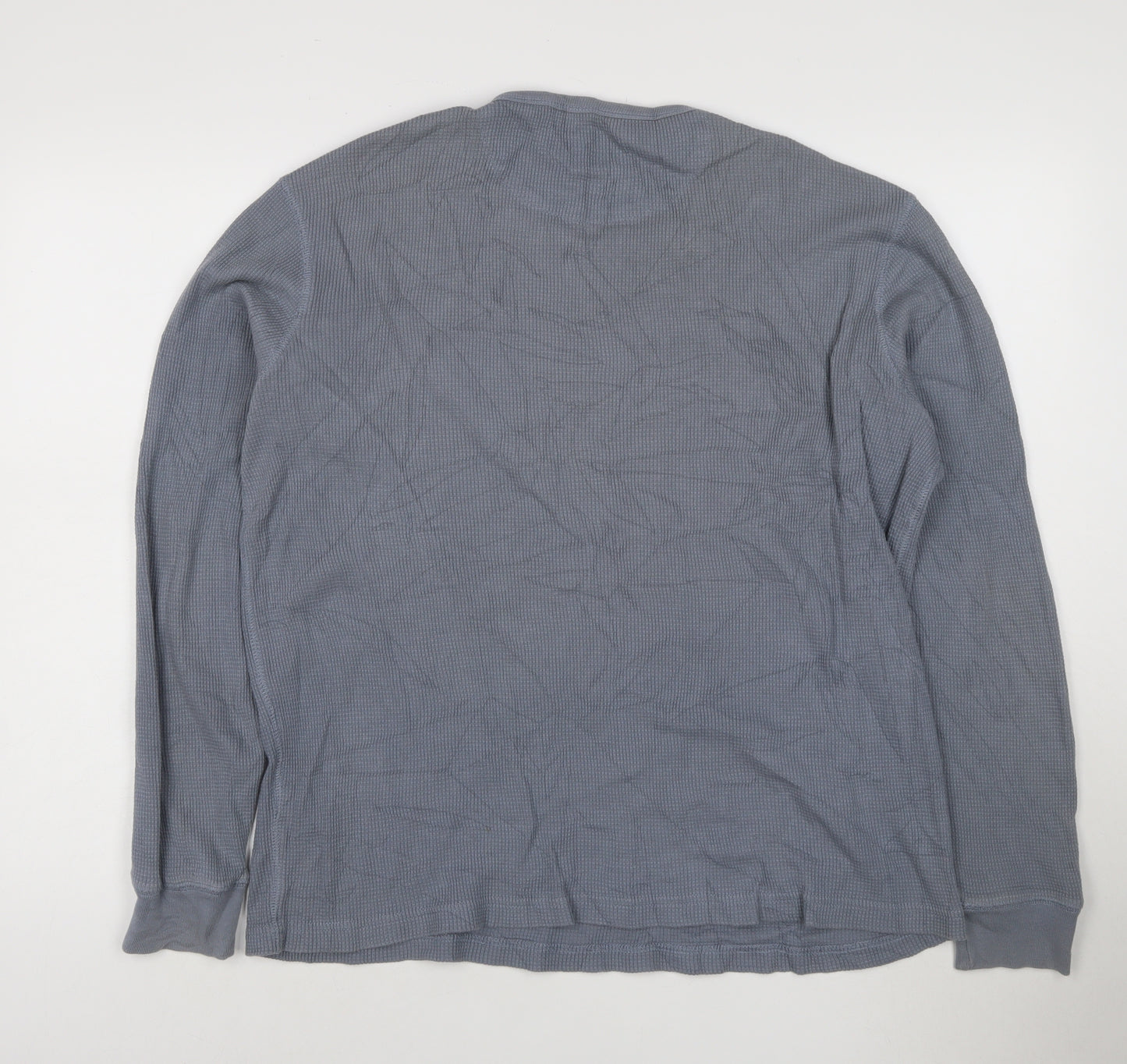 Farah Men's Blue Cotton Long Sleeve Crew Neck Pullover Sweatshirt M