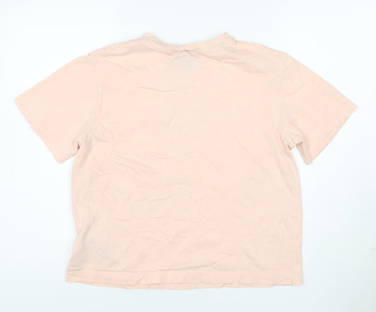 Nike Women's Pink XS Basic Cotton Crew Neck T-Shirt