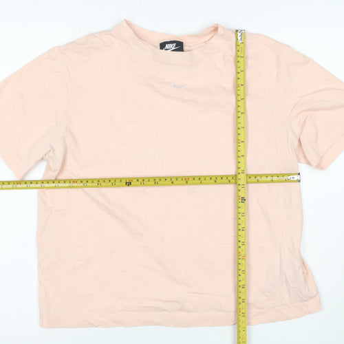 Nike Women's Pink XS Basic Cotton Crew Neck T-Shirt