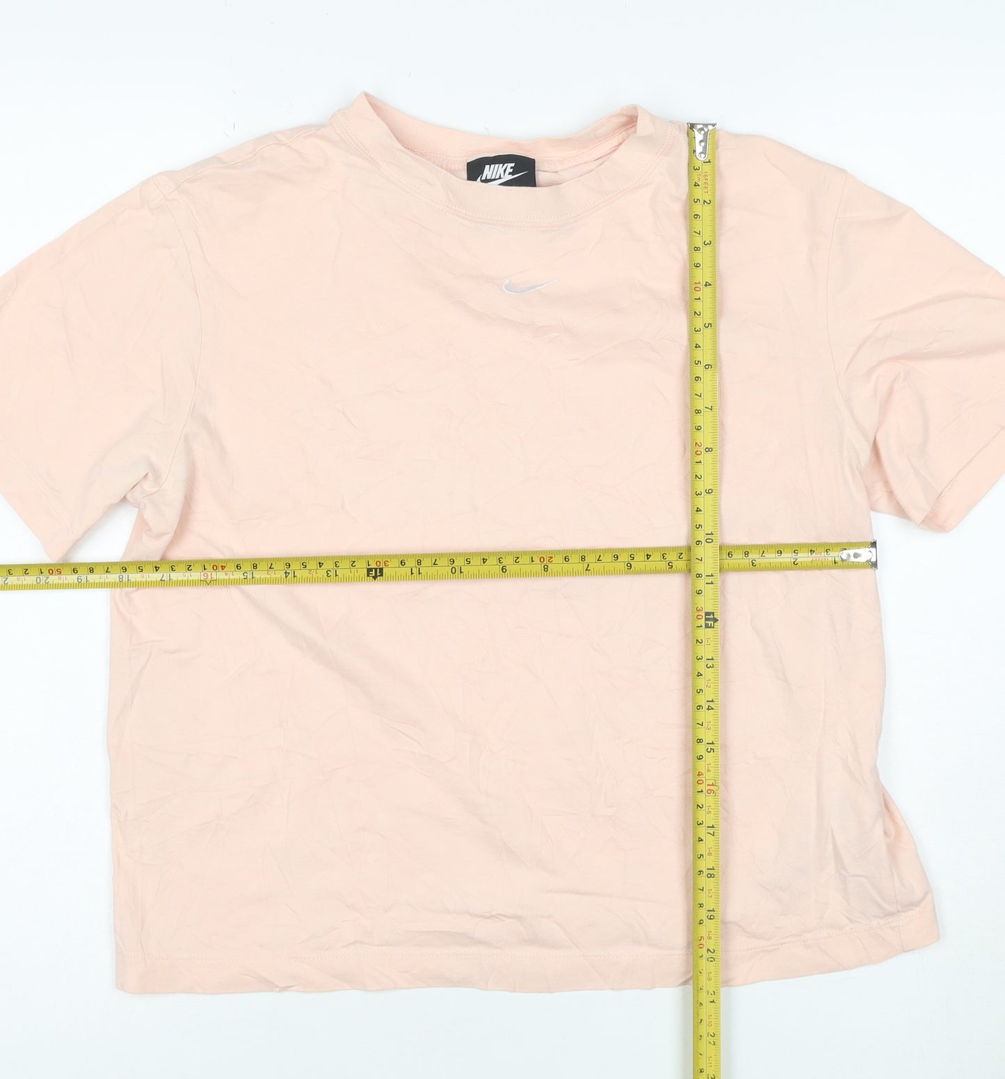 Nike Women's Pink XS Basic Cotton Crew Neck T-Shirt