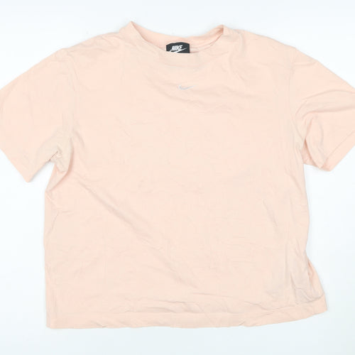 Nike Women's Pink XS Basic Cotton Crew Neck T-Shirt
