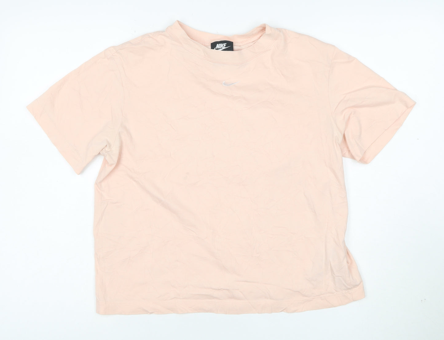 Nike Women's Pink XS Basic Cotton Crew Neck T-Shirt