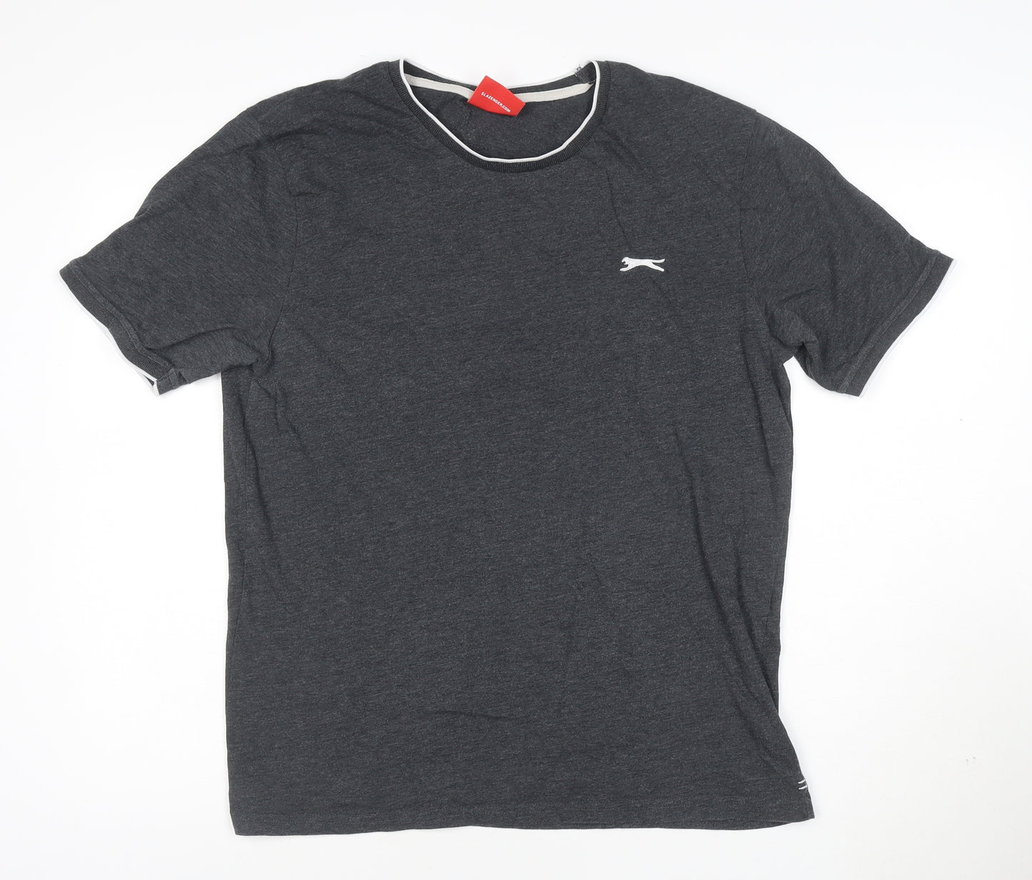Slazenger Men's Grey Short Sleeve Crew Neck T-Shirt Size M