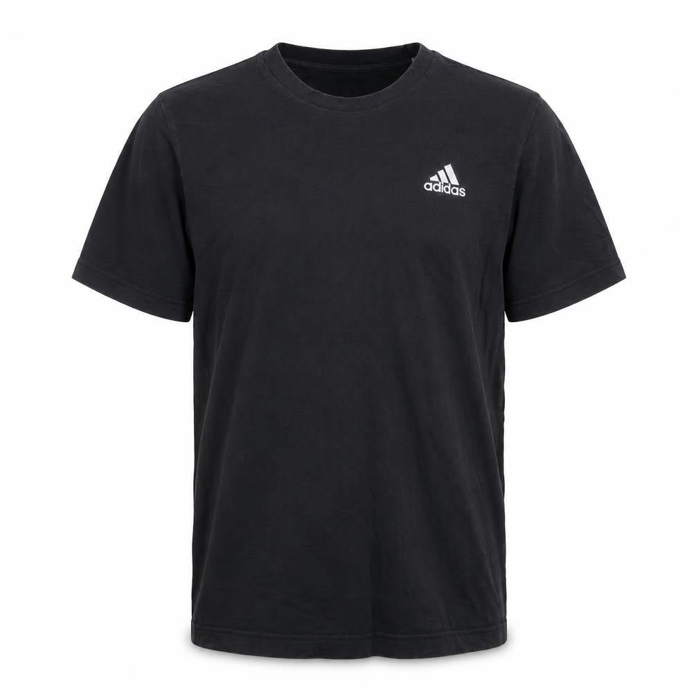 Adidas Men's Black Crew Neck Cotton Short Sleeve T-Shirt M