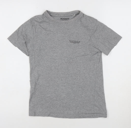 McKenzie Girls Grey Short Sleeve Crew Neck Cotton T-Shirt 12-13 Years