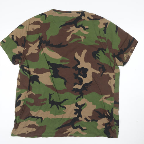 Ralph Lauren Polo Mens Camouflage Green XXL Custom Slim Fit T-Shirt