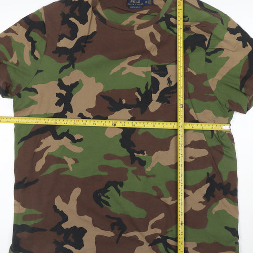 Ralph Lauren Polo Mens Camouflage Green XXL Custom Slim Fit T-Shirt