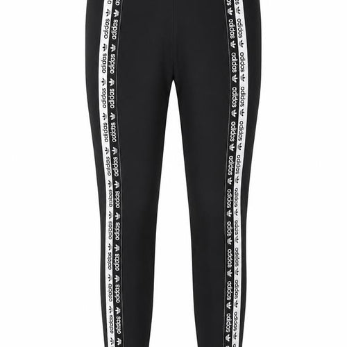 Adidas Women's Black Leggings Size 8 Side Stripe Slim Fit Activewear
