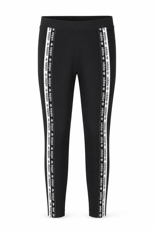 Adidas Women's Black Leggings Size 8 Side Stripe Slim Fit Activewear