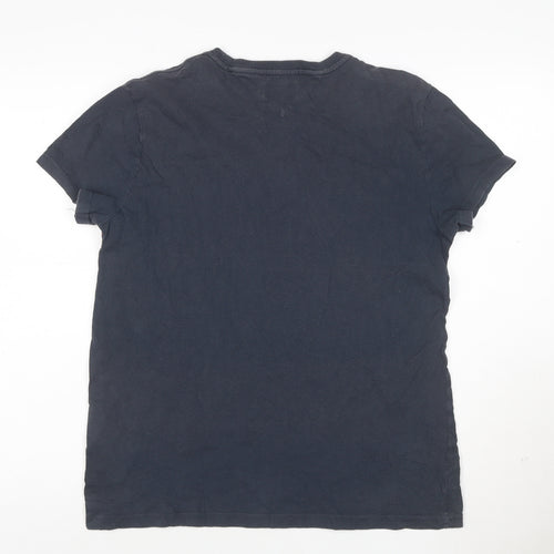 Tommy Hilfiger Denim Men's Blue Red Colourblock Logo T-Shirt M