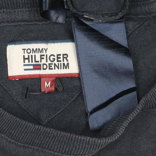 Tommy Hilfiger Denim Men's Blue Red Colourblock Logo T-Shirt M