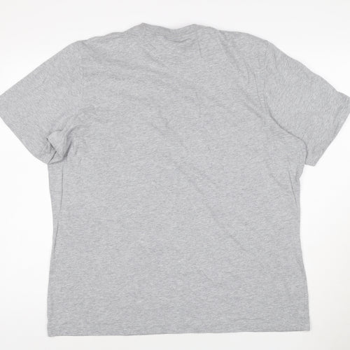 Adidas Men’s Grey Cotton Crew Neck Short Sleeve T-Shirt L
