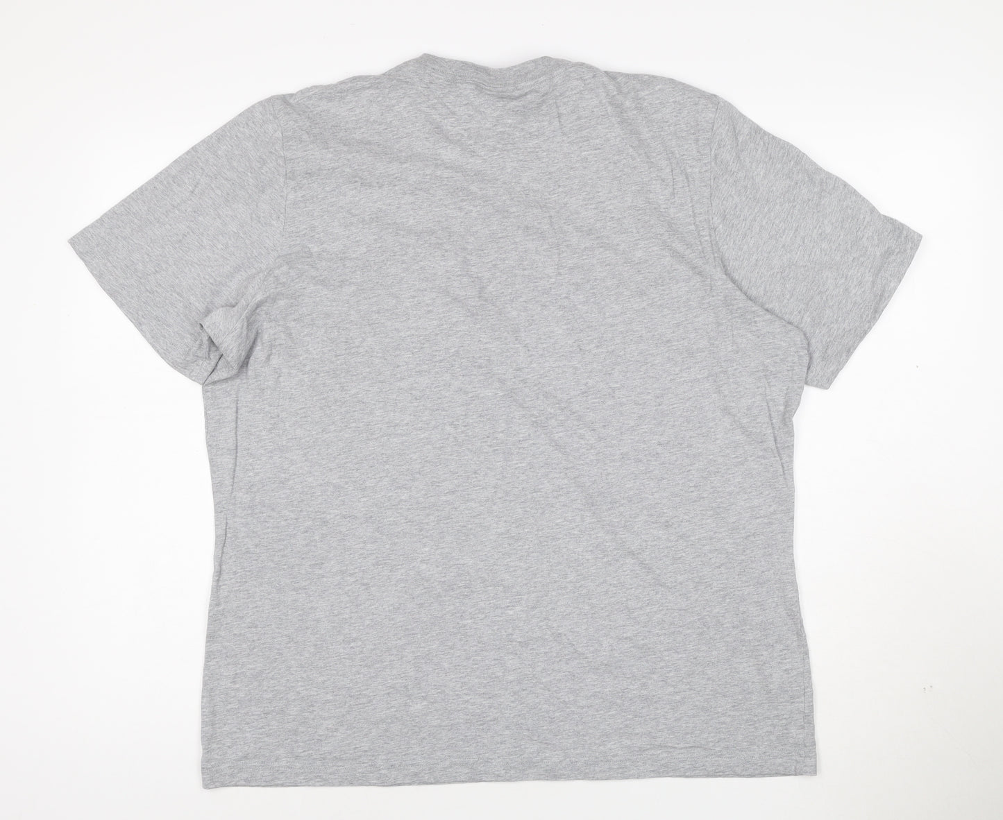 Adidas Men’s Grey Cotton Crew Neck Short Sleeve T-Shirt L