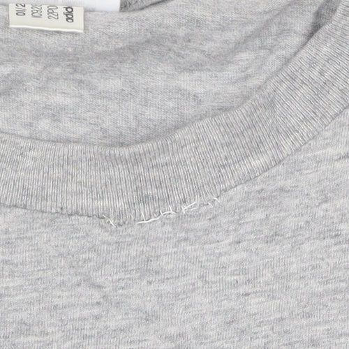 Adidas Men’s Grey Cotton Crew Neck Short Sleeve T-Shirt L