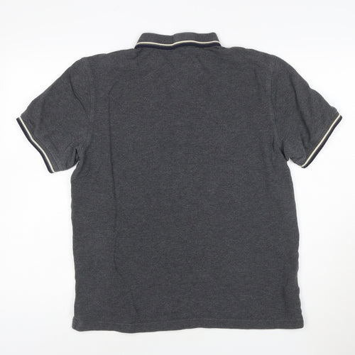 Fred Perry Men's Grey Cotton Polo Shirt Size L Regular Fit