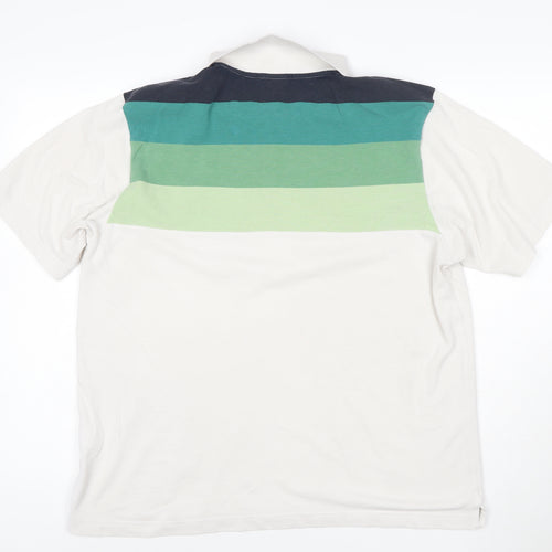 Cotton Traders Men's Multicoloured Striped Polo Shirt L