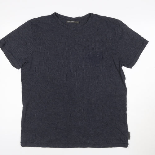 French Connection Men's Blue Short Sleeve Crew Neck T-Shirt Size L