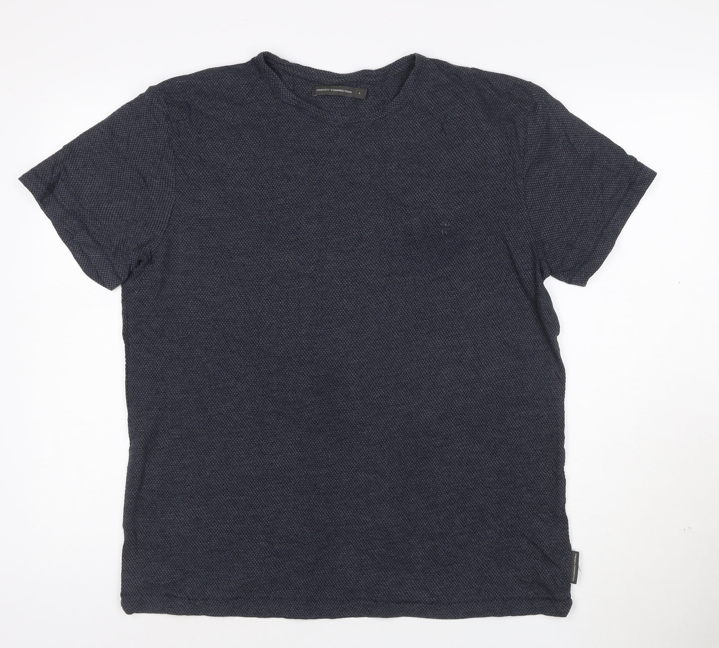 French Connection Men's Blue Short Sleeve Crew Neck T-Shirt Size L