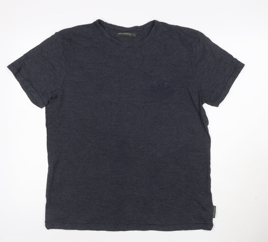 French Connection Men's Blue Short Sleeve Crew Neck T-Shirt Size L