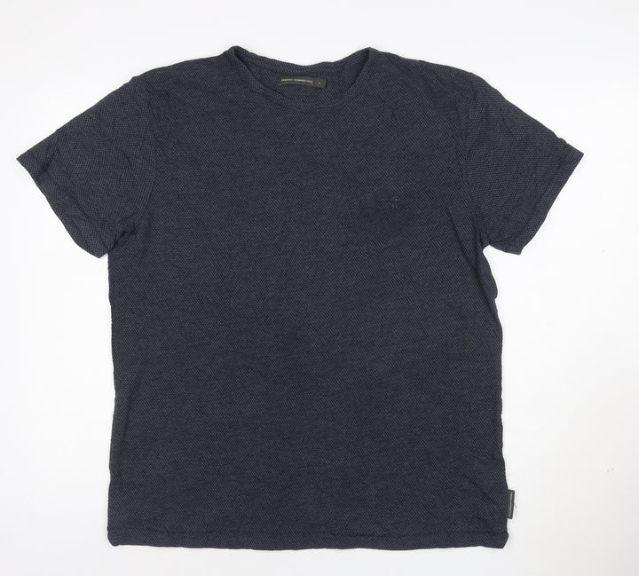 French Connection Men's Blue Short Sleeve Crew Neck T-Shirt Size L