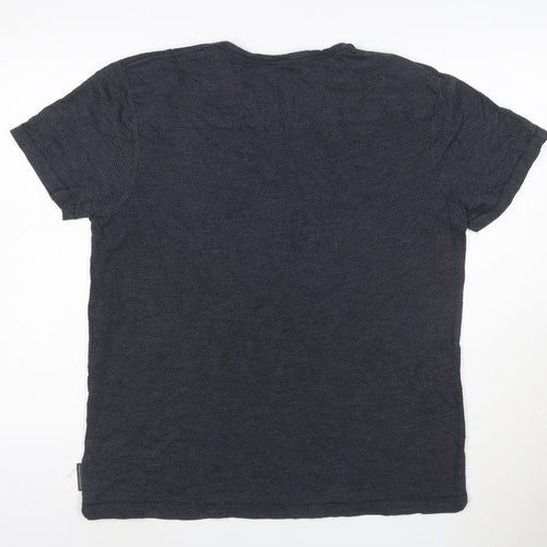 French Connection Men's Blue Short Sleeve Crew Neck T-Shirt Size L