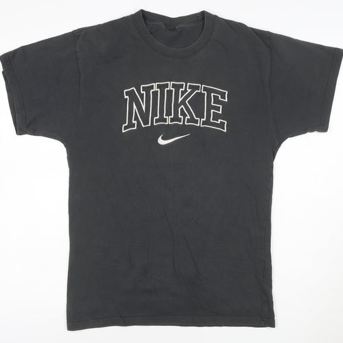 Nike Men's Black XS Sports Logo Crew Neck Cotton T-Shirt