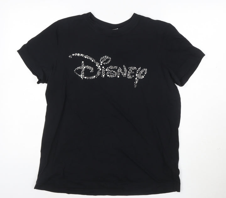 Next Women’s Black Disney Rhinestone T-Shirt Size 16