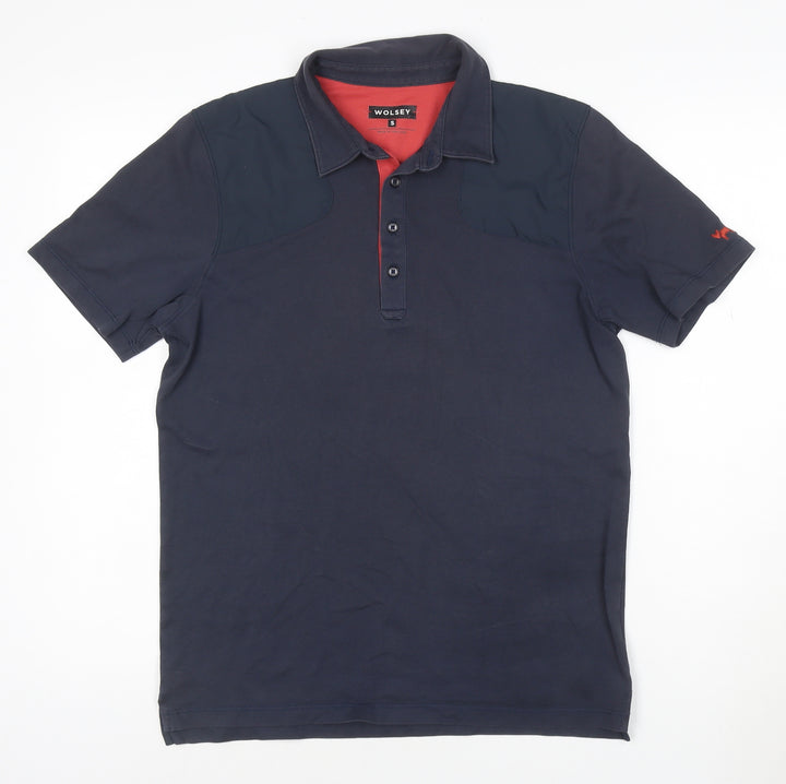 Wolsey Men's Navy Short Sleeve Polo Shirt Size S Classic Fit
