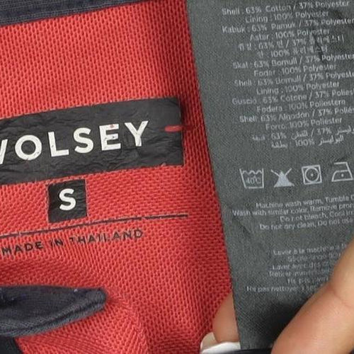 Wolsey Men's Navy Short Sleeve Polo Shirt Size S Classic Fit