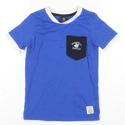 Beverly Hills Polo Club Boys Blue 7-8 Years Crew Neck T-Shirt