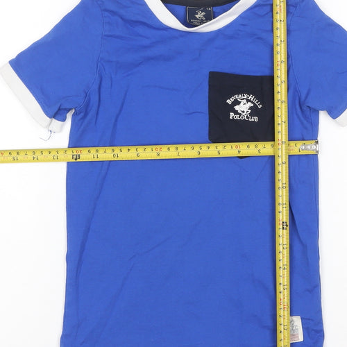 Beverly Hills Polo Club Boys Blue 7-8 Years Crew Neck T-Shirt