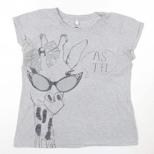 Bik Bok by Henry Holland Women's Grey Size 16 Graphic T-Shirt