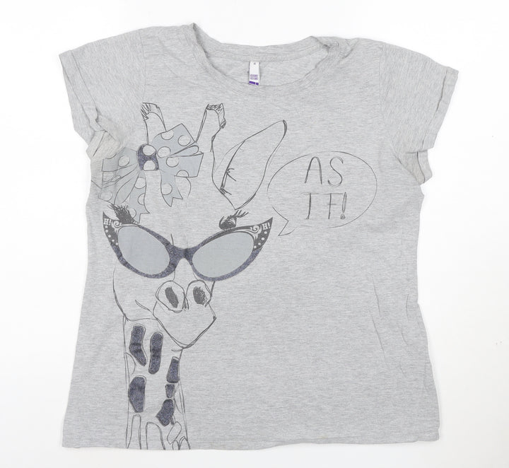 Bik Bok by Henry Holland Women's Grey Size 16 Graphic T-Shirt