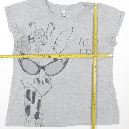 Bik Bok by Henry Holland Women's Grey Size 16 Graphic T-Shirt