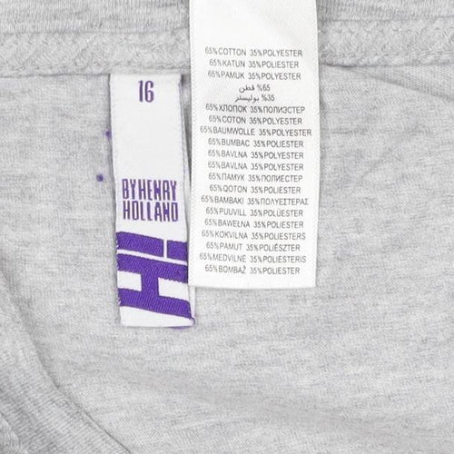 Bik Bok by Henry Holland Women's Grey Size 16 Graphic T-Shirt
