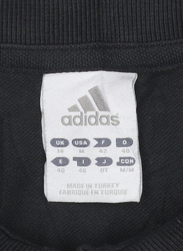Adidas Women Black London 2012 Polo Shirt Size 14 Short Sleeve Cotton