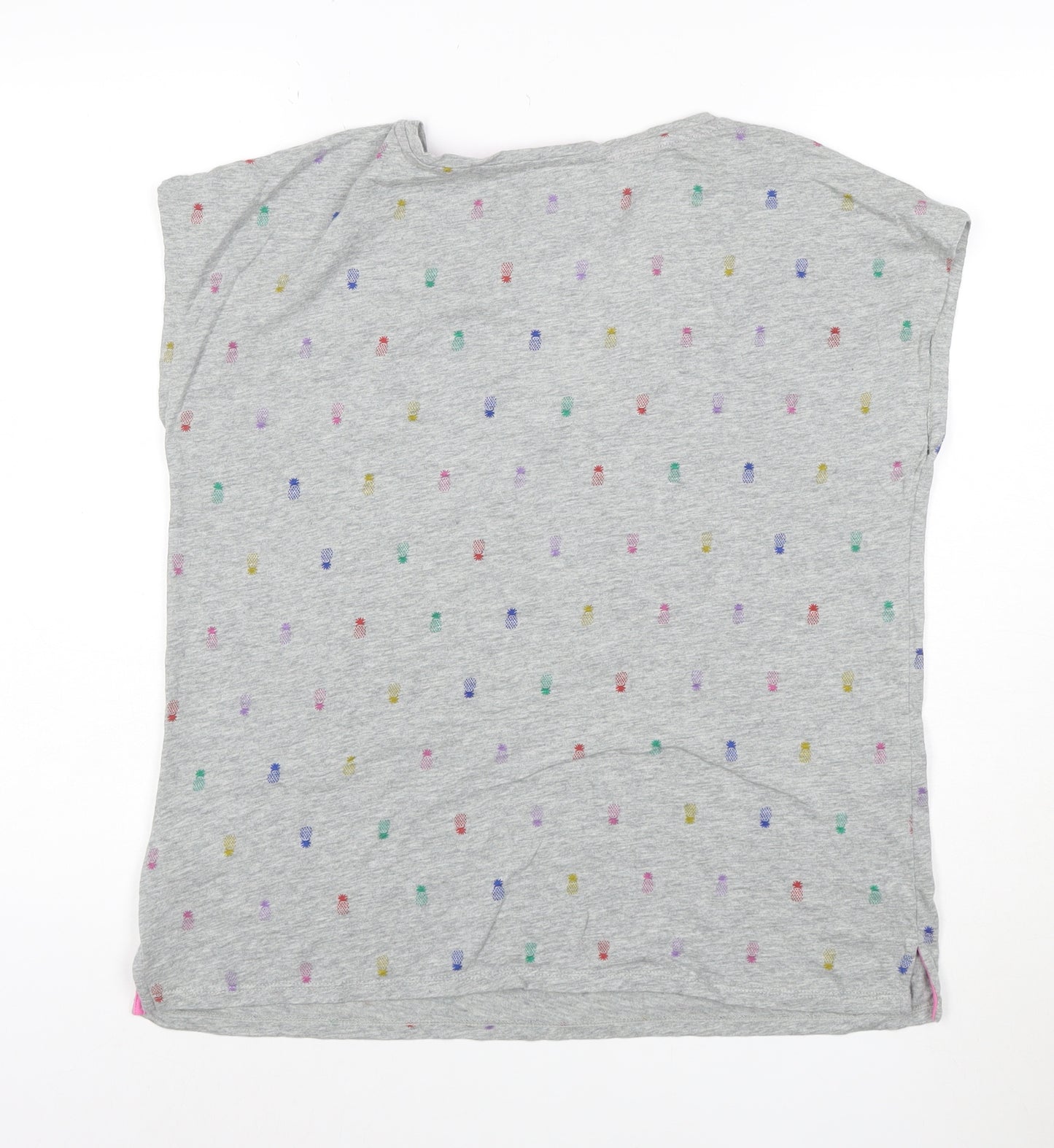 Boden Women’s Grey Polka Dot T-Shirt Size M Cotton Summer Top