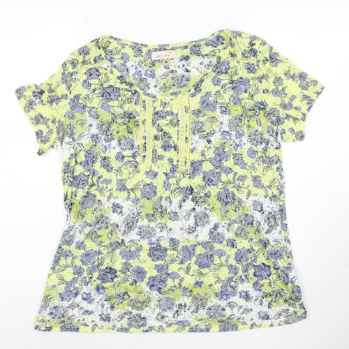 Marks and Spencer Per Una Women's Green Floral Tunic Top Size 16