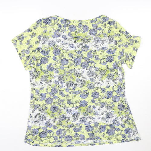 Marks and Spencer Per Una Women's Green Floral Tunic Top Size 16