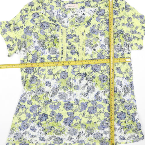 Marks and Spencer Per Una Women's Green Floral Tunic Top Size 16
