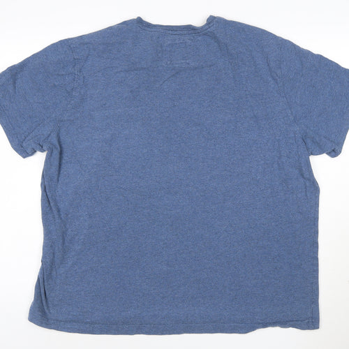 Crew Clothing Company Mens Blue XXL Cotton Short Sleeve T-Shirt
