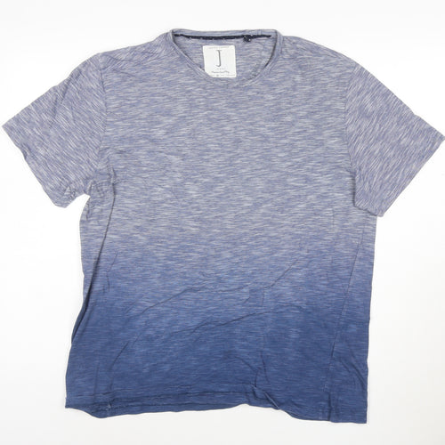 Jasper Conran Men's Blue Colourblock Short Sleeve Cotton T-Shirt M