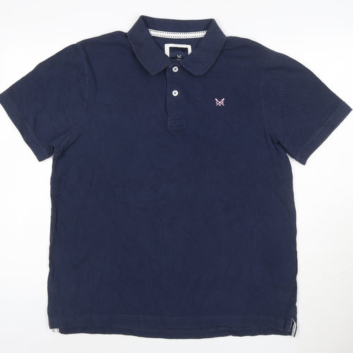 Crew Clothing Company Men's Navy Blue XL Cotton Polo Shirt