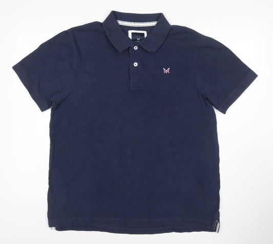 Crew Clothing Company Men's Navy Blue XL Cotton Polo Shirt